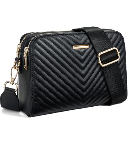 Amazon.com: EVVE Crossbody Bags for Women Trendy Triple Zip Small