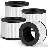 TZ-K1 Replacement Filter Compatible with Tolife TZ-K1 , AROEVE MK01 MK06 MG01JH and FreAire KN6391 Air Purifiers, 3-in-1 H13 True HEPA Filtration, High-Efficiency Activated Carbon Filter, 4 Pack