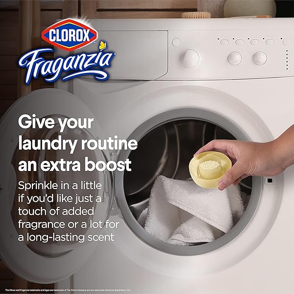 CLOROX FRAGANZIA LAUNDRY SCENT BOOSTER CRYSTALS IN VANILLA SCENT – SCENTED IN-WASH FRESHENER BEADS FOR FRESH, CLEAN, GREAT SMELLING CLOTHES AND LINENS, 70 OZ