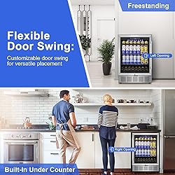 Beverage Refrigerator 24 inch-200 Can Drink Fridge