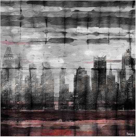 Amazon Com Wayfair Parvez Taj Bold Ciudad Pintado Lona Pared Arte