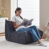 Ayovoch Bean Bag Chairs for Adults, Giant Bean Bag Chair, Memory Foam Beanbag Chair, Bean Bag Sofa for Living Room, Dorms, Apartments, Reading Corner (Grey Corduroy)