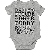 CBTwear Daddy's Future Poker Buddy - Baby Clothes - Funny Newborn Bodysuit Outfits for Boys and Girls