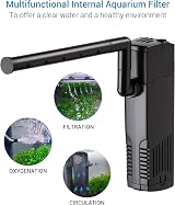 NICREW Internal Aquarium Filter 40-80L Black with Dual Filtration view 3
