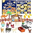 Nativity Advent Calendar 2024, Christmas Advent Calendar Countdown Nativity Set for Kids