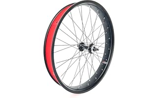 SZWEDI 26x4.0 Front Fat Bike Wheel Bolt On Snow Bicycle 26 Inch Double Wall Bearing Hub 36x12G Thicker Spokes 135mm Dropout Disc Brake Electric Fatbike Front Rim Set