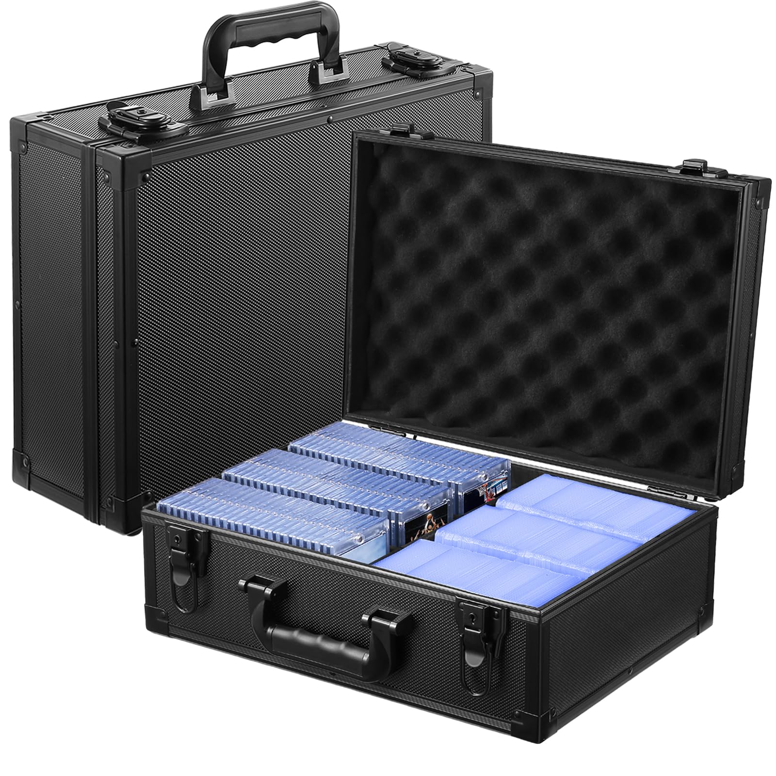 Photo 1 of WOT I Trading Card Storage Box | Holds 600+ Toploaders | Sports Card Storage Case for 3x4” Rigid or Magnetic Card Holders/Sleeved Cards | Card Holder Box for Top Loader