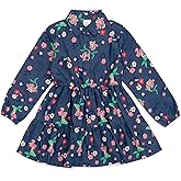 Disney Floral Girls Chambray Dress Toddler to Big Kid Sizes (2T - 16)