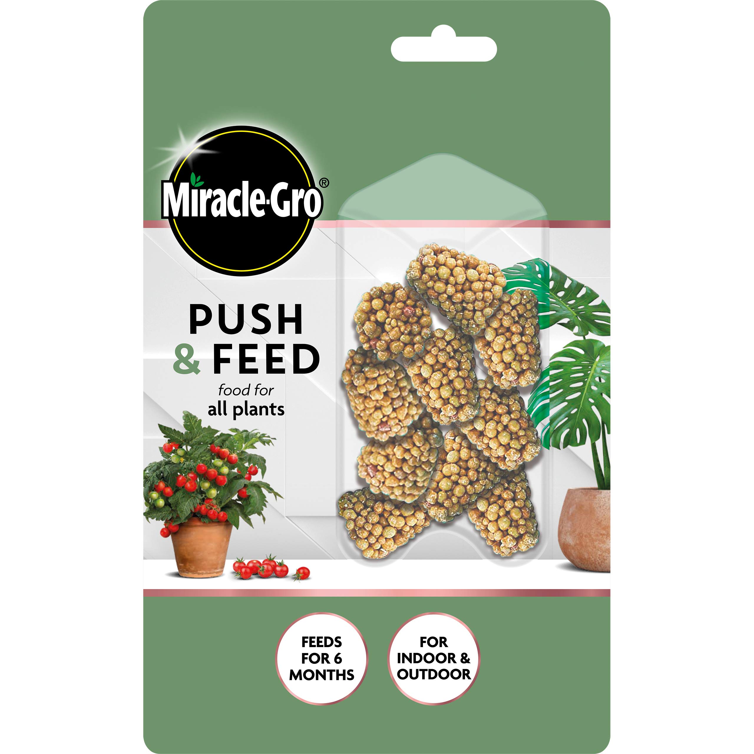 Miracle-Gro Push & Feed All Plant Food, Easy to Use Cones, Green