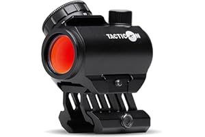 TACTICON Predator V3 Compact Red Dot Sight | Combat Veteran Owned Company | 45 Degree Offset Mount and Riser Mount Included | Reflex Rifle Optic with 11 Adjustable Brightness Settings | Reddot Gun Scope