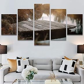 SIGNWIN 5 Panel Canvas Wall Art Modern Art...