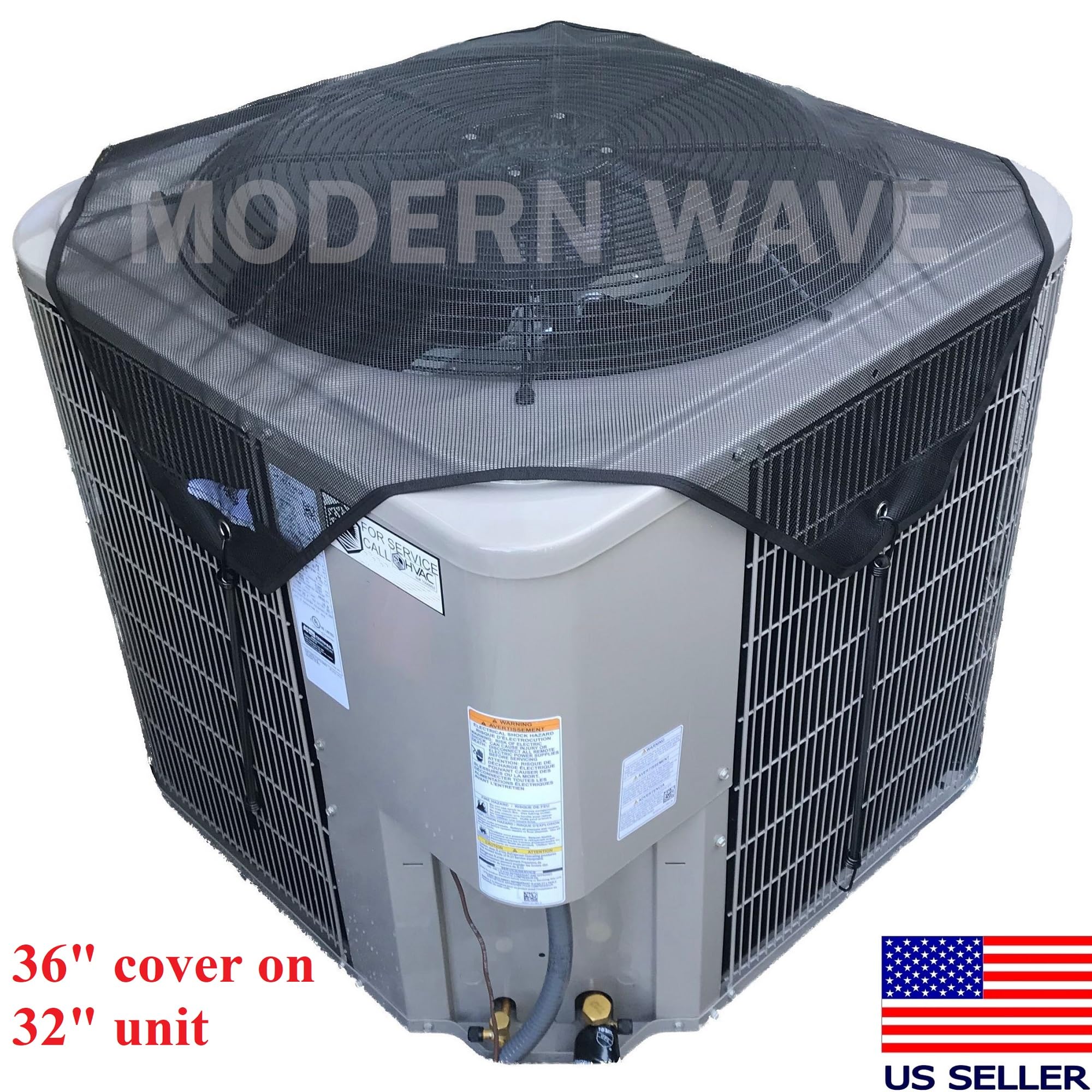 MODERN WAVE Central Air Conditioner Cover for Outside Units 36 x 36 - Top Universal Outdoor AC Cover Defender (Mesh, 36