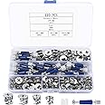 Cam Lock Nuts and Cam Screws, 110 Pcs Cam Locks for Furniture Connecting Cam Lock Fittings, 3 in 1 Cam Connector Bolt Fittings Fasteners Hardware Parts for Drawer Dresser Cabinet (110)