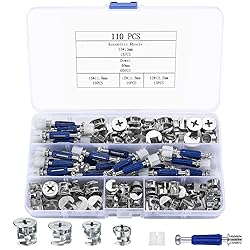 Cam Lock Nuts and Cam Screws, 110 Pcs Cam Locks for