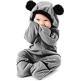 Cuddle Club Fleece Baby Bunting Bodysuit with Hood, Convertible Mittens & Booties, Car Seat Friendly, Soft & Warm, Easy Zip