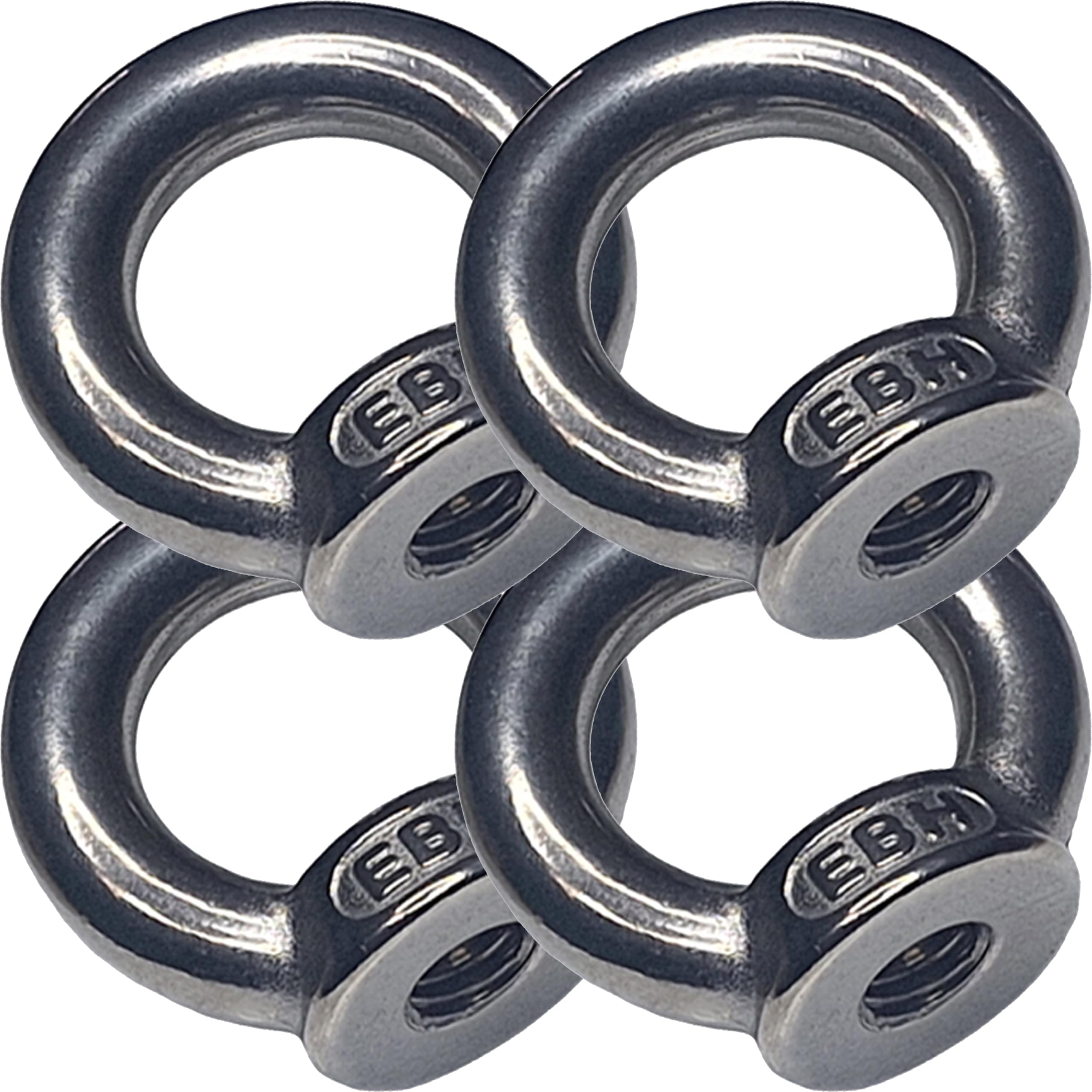 M10 Lifting Eye Nuts Made from Marine Grade A4 Stainless Steel 316 (Pack of 4)