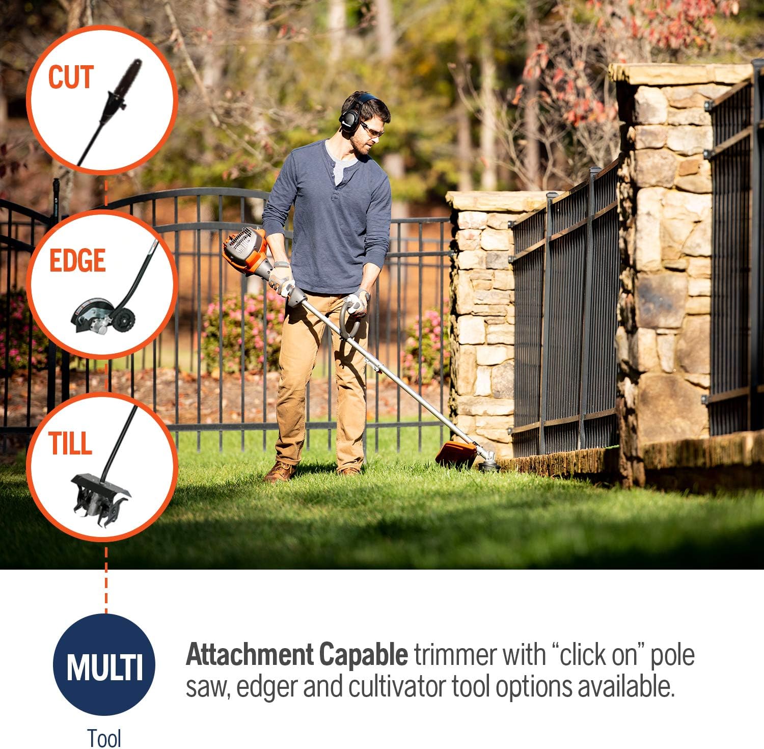 Husqvarna 128LD 17" Cutting Path Detachable Gas String Trimmer : String Trimmers : Garden & Outdoor