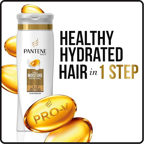 PANTENE PRO-V DAILY MOISTURE RENEWAL 2 IN 1 SHAMPOO & CONDITIONER 20.1 FL OZ