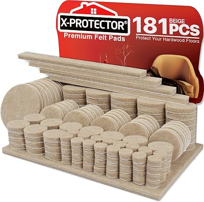 X-Protector Felt Furniture Pads 181 pcs Ultra Large Pack Beige