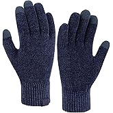 FZ FANTASTIC ZONE Womens Winter Warm Touch Screen Gloves Chenille Elastic Cuffs Knit Gloves for Women Cold Weather Gifts