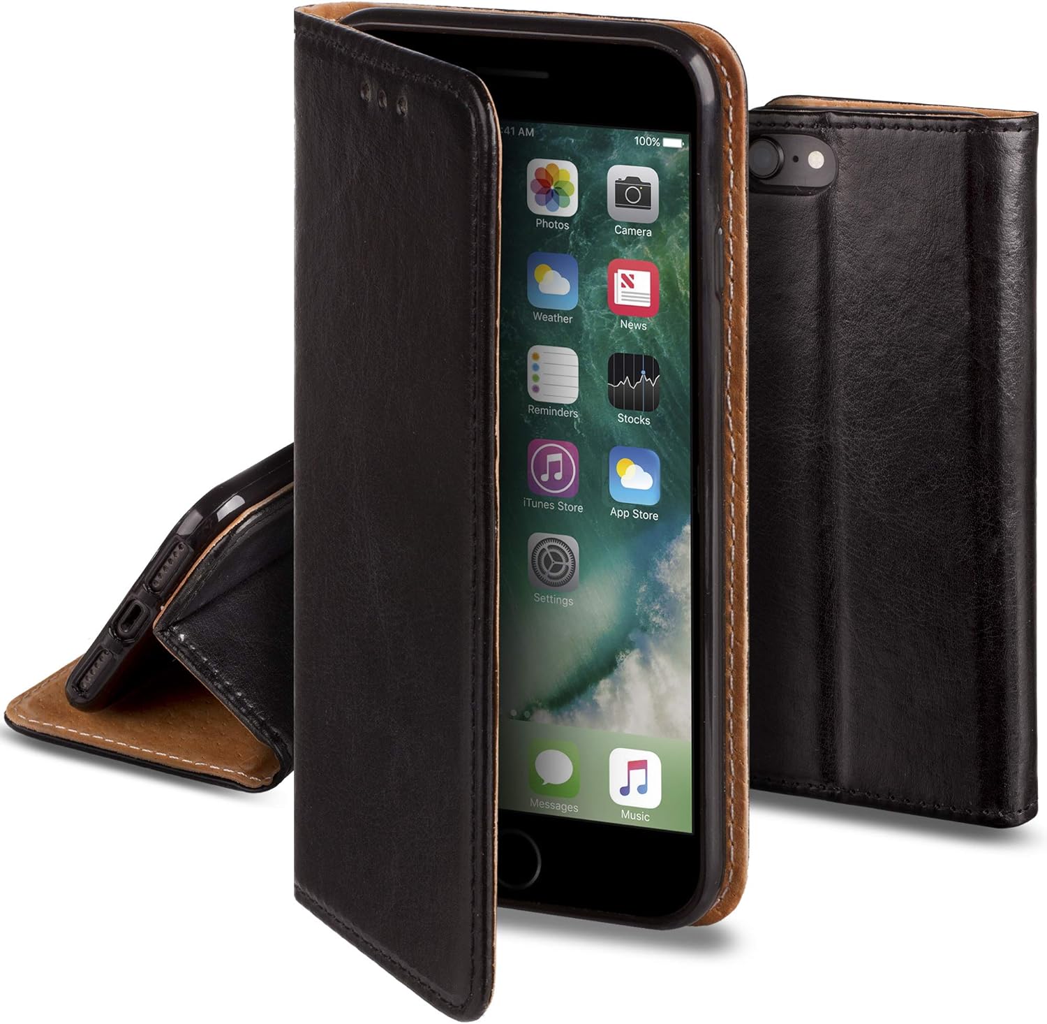 Moozy Lederhülle für iPhone 7, iPhone 8 Amazon.de Elektronik