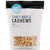Amazon Brand - Happy Belly Fancy Whole Cashews, Roasted & Sea Salted, 44 Ounce
