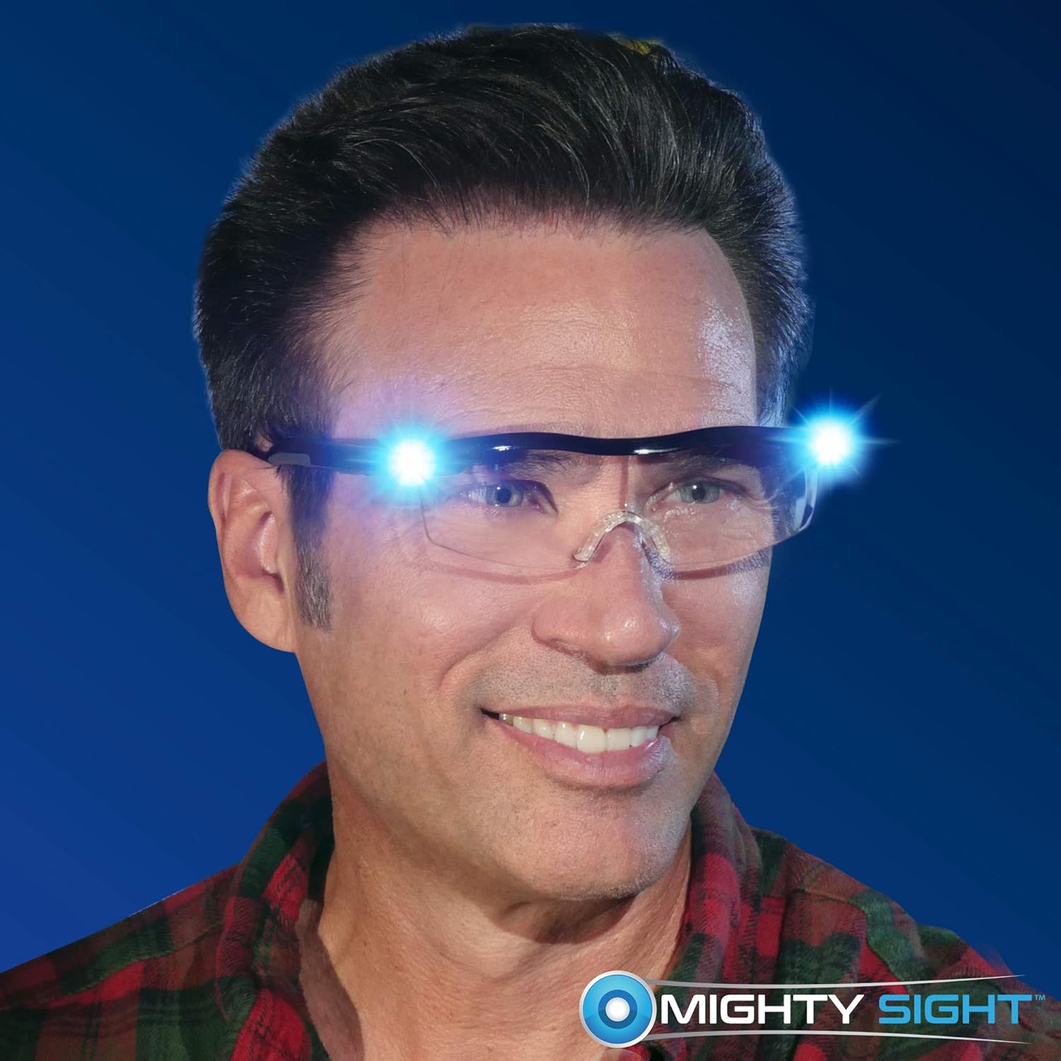 Mighty Sight Magnifying Glass with LED Light & Travel Case - Magnifying Glasses for Close Work - Computer Glasses for Women, Men's Reading Glasses, Eye Glasses with Work Light - As Seen on TV: Clothing