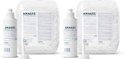 ANAGEL Ultrasound Gel 5L Bottle with 250ml Spare Bottle 2 Pack