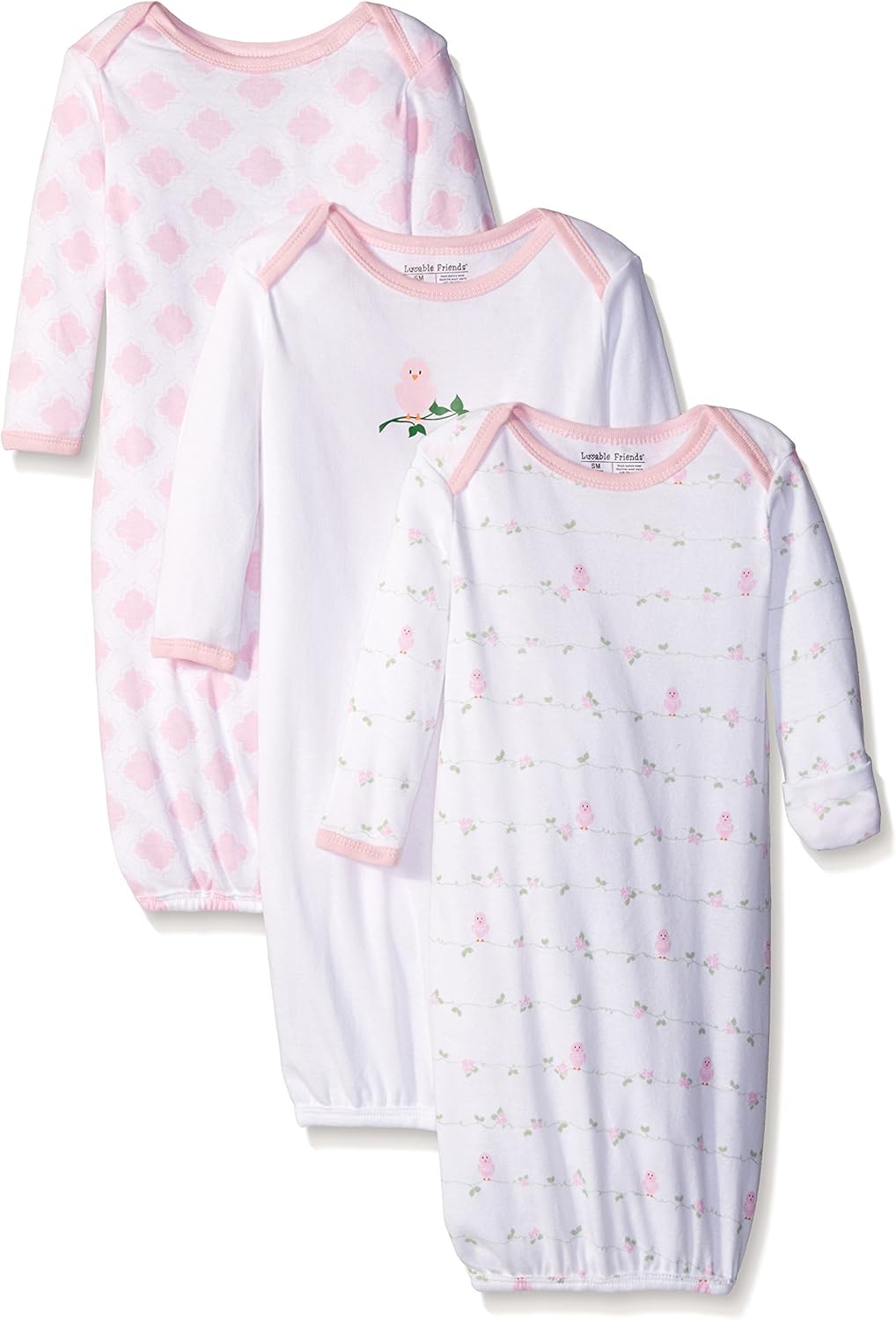 Luvable Friends baby girls Cotton Nightgown, Dreamer, 0-6 Months US: Clothing