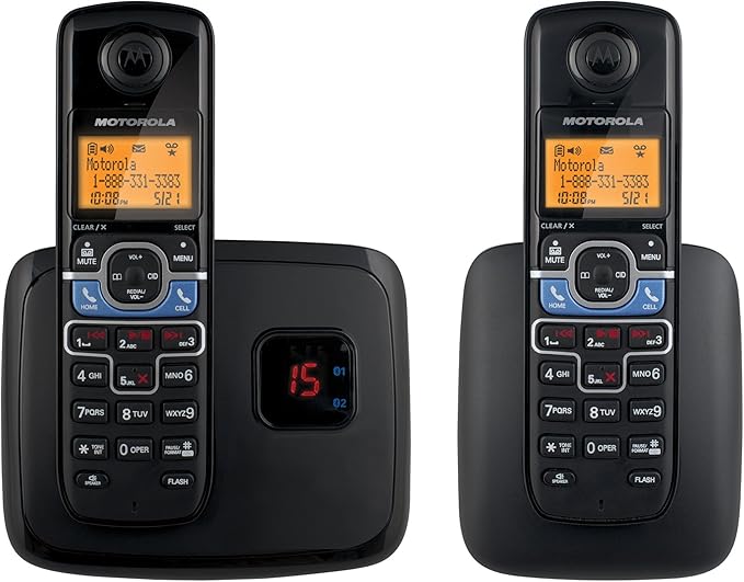 Motorola DECT 6 Cordless Phone with 2 Handsets, Digital Answering