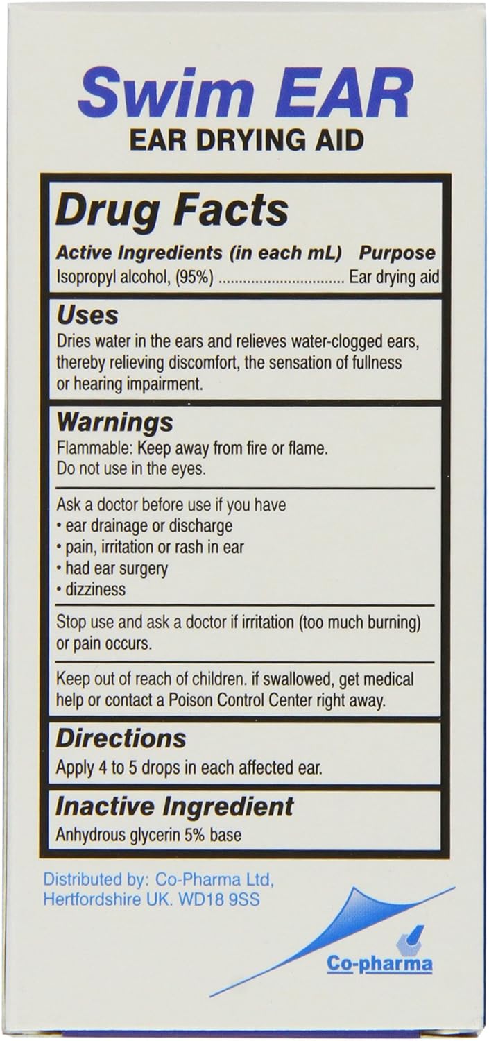 Swim-Ear Ear-Water Drying Aid, 1 fl oz (29.57 ml: Health & Personal Care