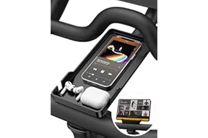Phone Holder for Peloton Bike & Peloton Bike +, Handlebar Stable Anti-Skid Phone Holder, Built-in Anti-Slip Silicone mat Moun
