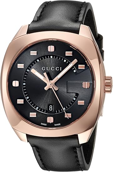 Amazon Gucci メンズ スイスクォーツゴールドトーンとレザードレスウォッチ モデル Ya ブラック メンズ腕時計 腕時計 通販 Amazon Gucci メンズ スイスクォーツゴールドトーンとレザードレスウォッチ モデル Ya ブラック メンズ腕時計 腕時計 通販