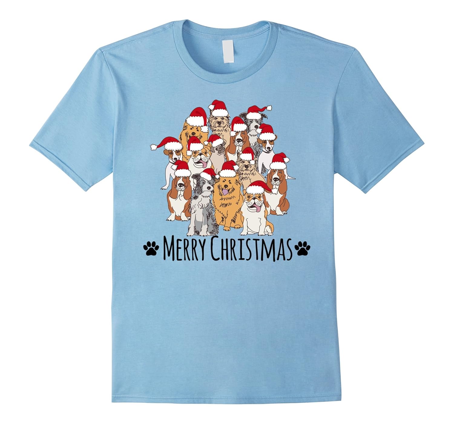 Dog Lover Merry Christmas Festive Dogs Novelty Shirt-ANZ