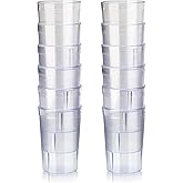 New Star Foodservice Restaurant-Grade Polycarbonate Beverage Tumblers, 8 oz, Clear, Set of 12