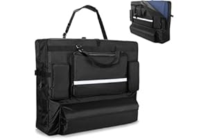 LUXJA Massage Table Bag Fits 24” to 30” Width Folding Massage Table, Massage Table Carrying Case with Accessory Pockets (Bag Only), Black