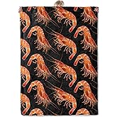 Aonimonis Shrimp Throw Blanket Gifts for Women, Soft Fuzzy Warm Cozy Flannel Blankets for Bedroom, Travel, Couch, Home Decor 50x60 in