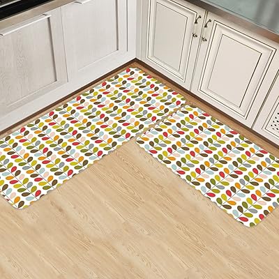 Buy Sunshine Day Area Rugs With Rubber Backing Kitchen Mat 2 Piece Runner Rug Set Kids Bedroom Rug Orla Kiely Colorful Leaf 15 7 X 23 6 15 7 X47 2 Online In Indonesia B07fy6vdwj