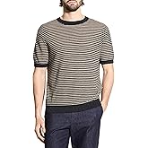 Theory Men's Stripe Tee in Pacific Linen