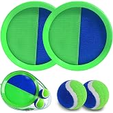 ECJWEI Toss and Catch Ball Set, Paddle Catch Ball and Toss Game for Kids, Great Beach Games/Backyard Games/Outdoor Games for Kids and Family