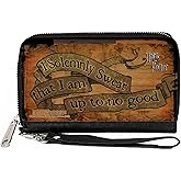 Buckle-Down The Wizarding World of Harry Potter Wallet, Zip Around, Harry Potter I Solemnly Swear That I Am Up to No Good Tan, Vegan Leather