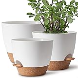 TYMENSH Plant Pots 12/10/9 inch Set of 3, Self
