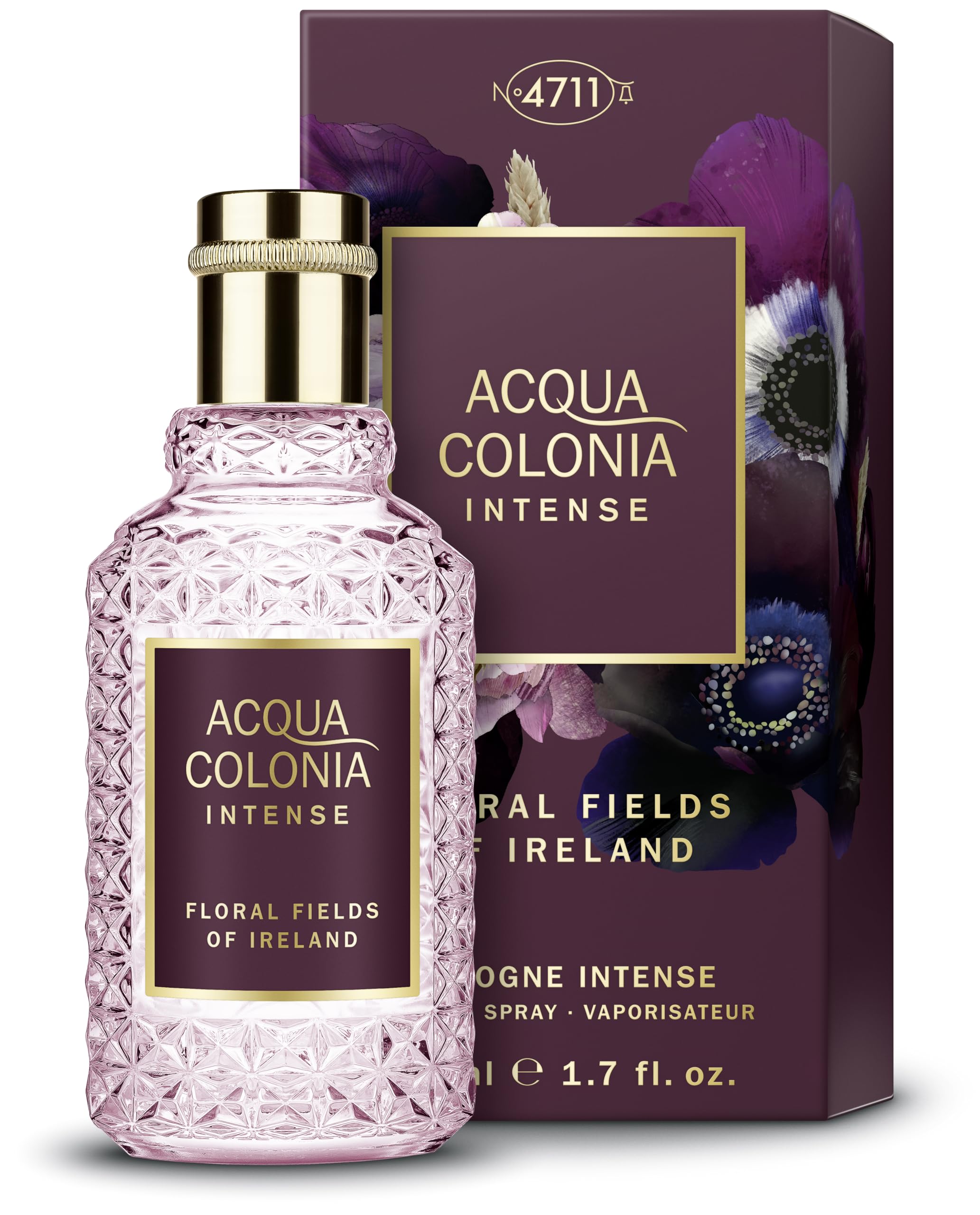 4711 Acqua Colonia Intense Floral Fields of Ireland | Eau de Cologne - feminine and romantic - wellness for the senses | 50 ml natural spray