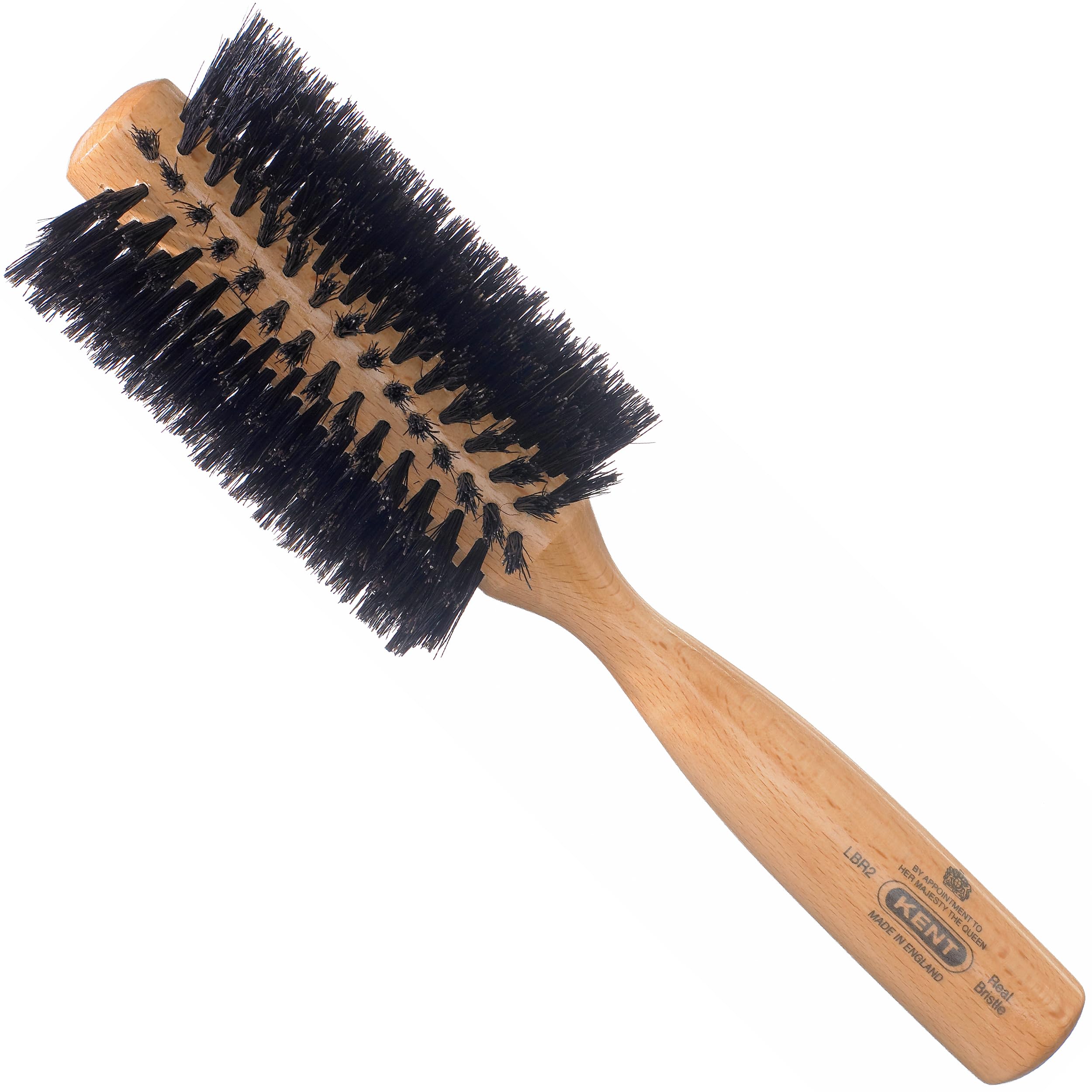 Kent Brushes Finest Medium Radial Pure Black Bristle Brush for Ladies