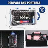 WORKPRO 43-Piece Mini Ratchet Screwdriver Bit Set 1/4" Reversible Torx Phillips view 7