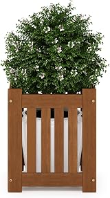 Furinno Tioman Hardwood Outdoor Flowerbox Teak Oil Treated Meranti Wood view 4