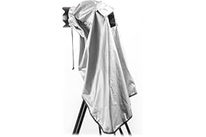 Movo CRC03 Extra-Long Camera Rain Coat Rain Cover for DSLR Cameras, Lens, and Tripod (Metallic Gray)