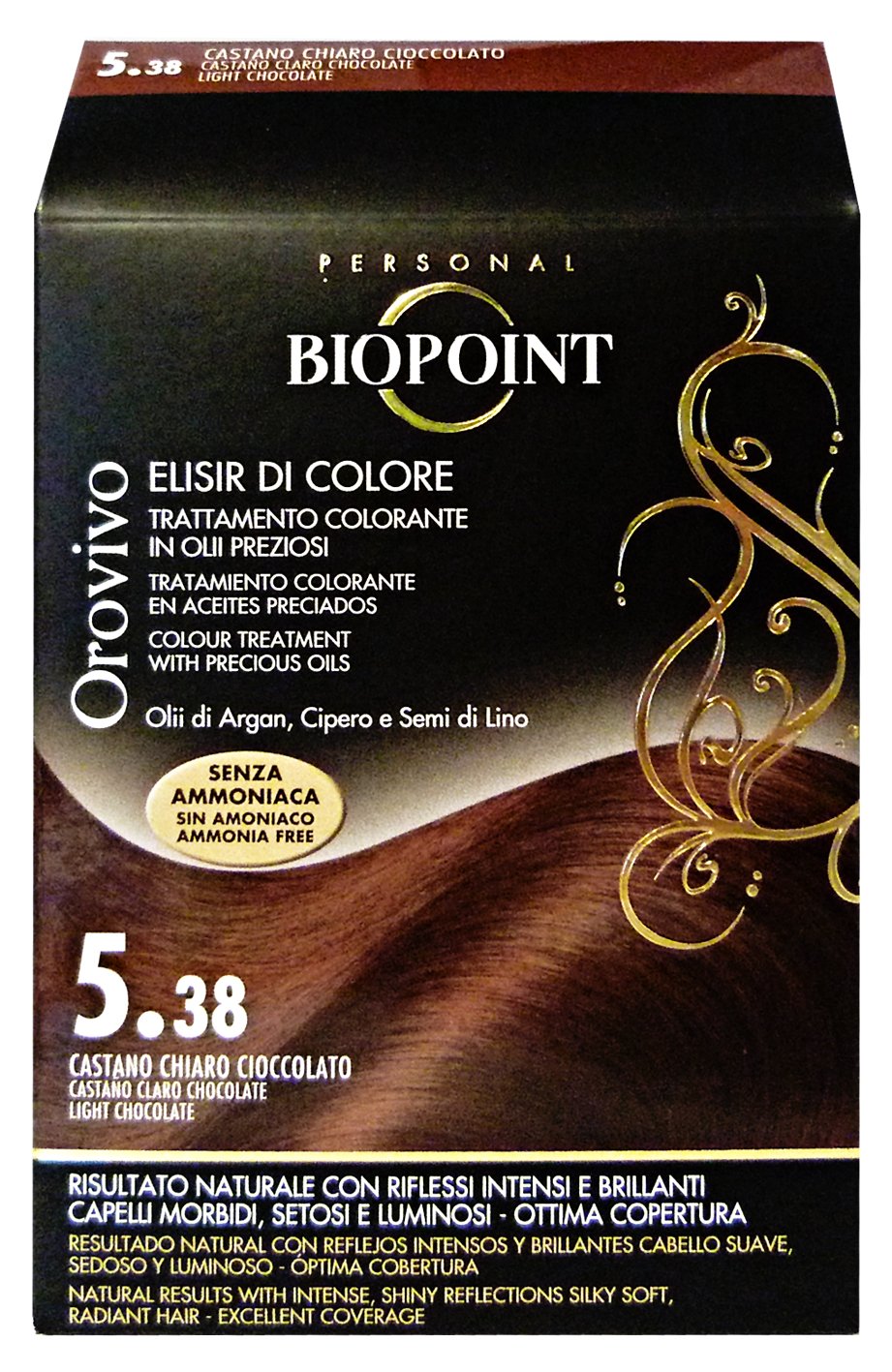 Biopoint Orovivo Tinta Per Capelli Tono Castano Chiaro Cioccolato 538 30 Ml