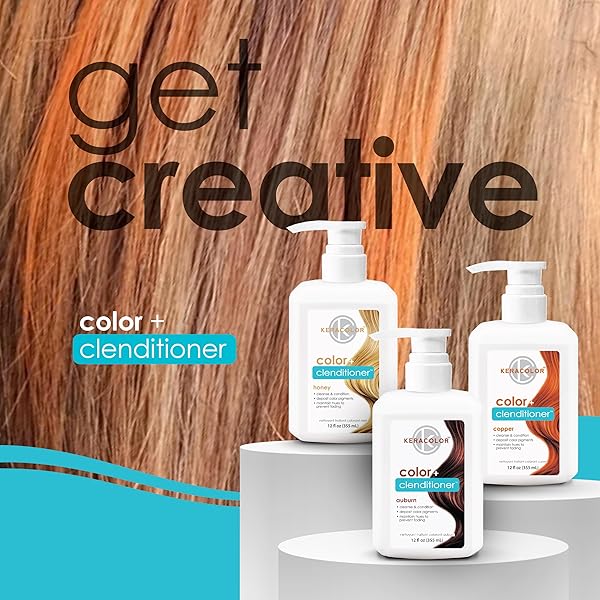 KERACOLOR CLENDITIONER HONEY HAIR DYE – SEMI PERMANENT HAIR COLOR DEPOSITING CONDITIONER, CRUELTY-FREE, 12 FL OZ(PACK OF 1)