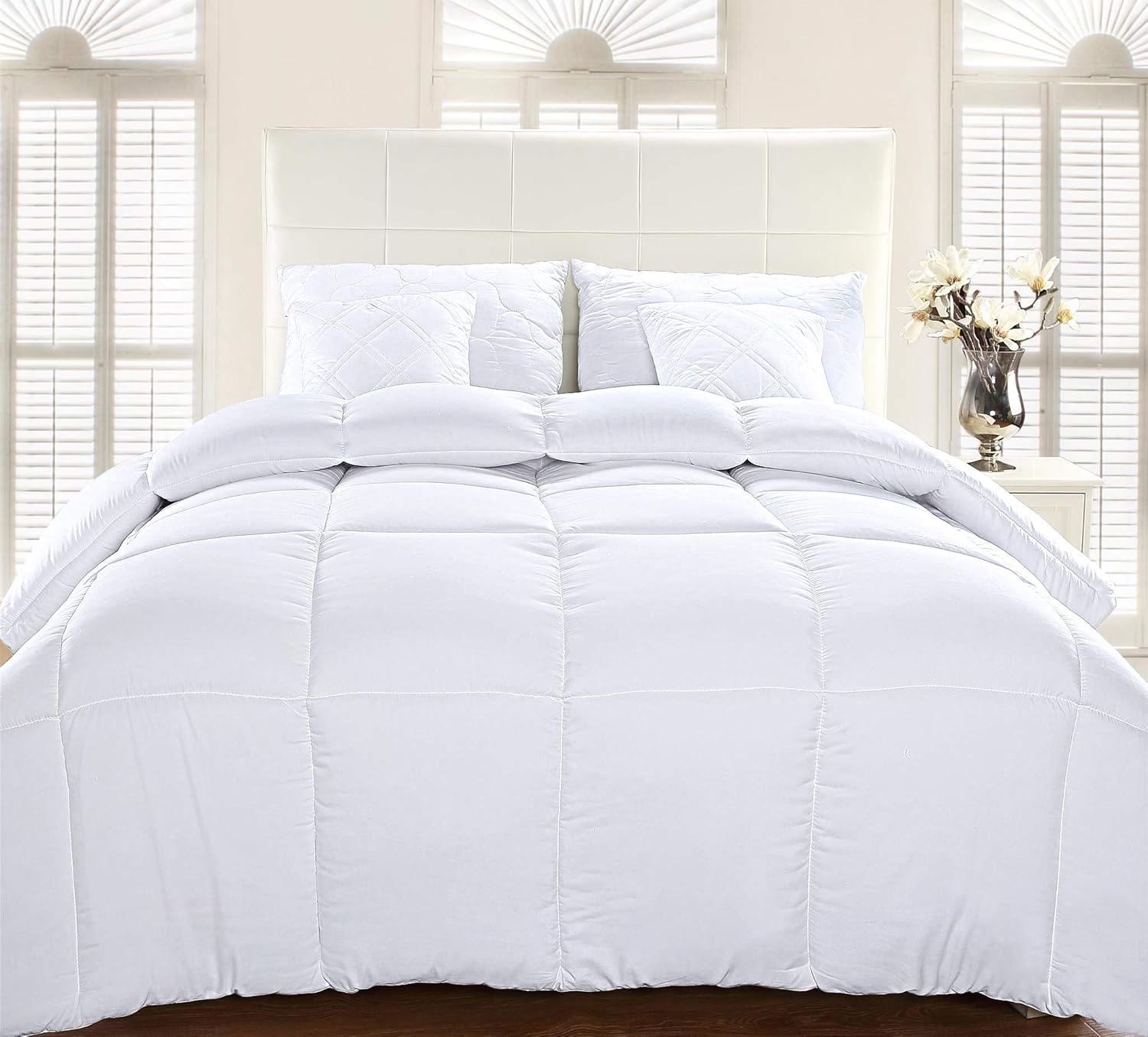 Utopia Bedding Comforter Duvet Insert - Quilted Comforter with Corner Tabs - Box Stitched Down Alternative Comforter (King, White): Home & Kitchen